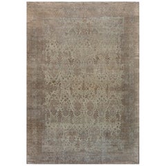 Authentic Turkish Sivas Beige Handmade Wool Rug