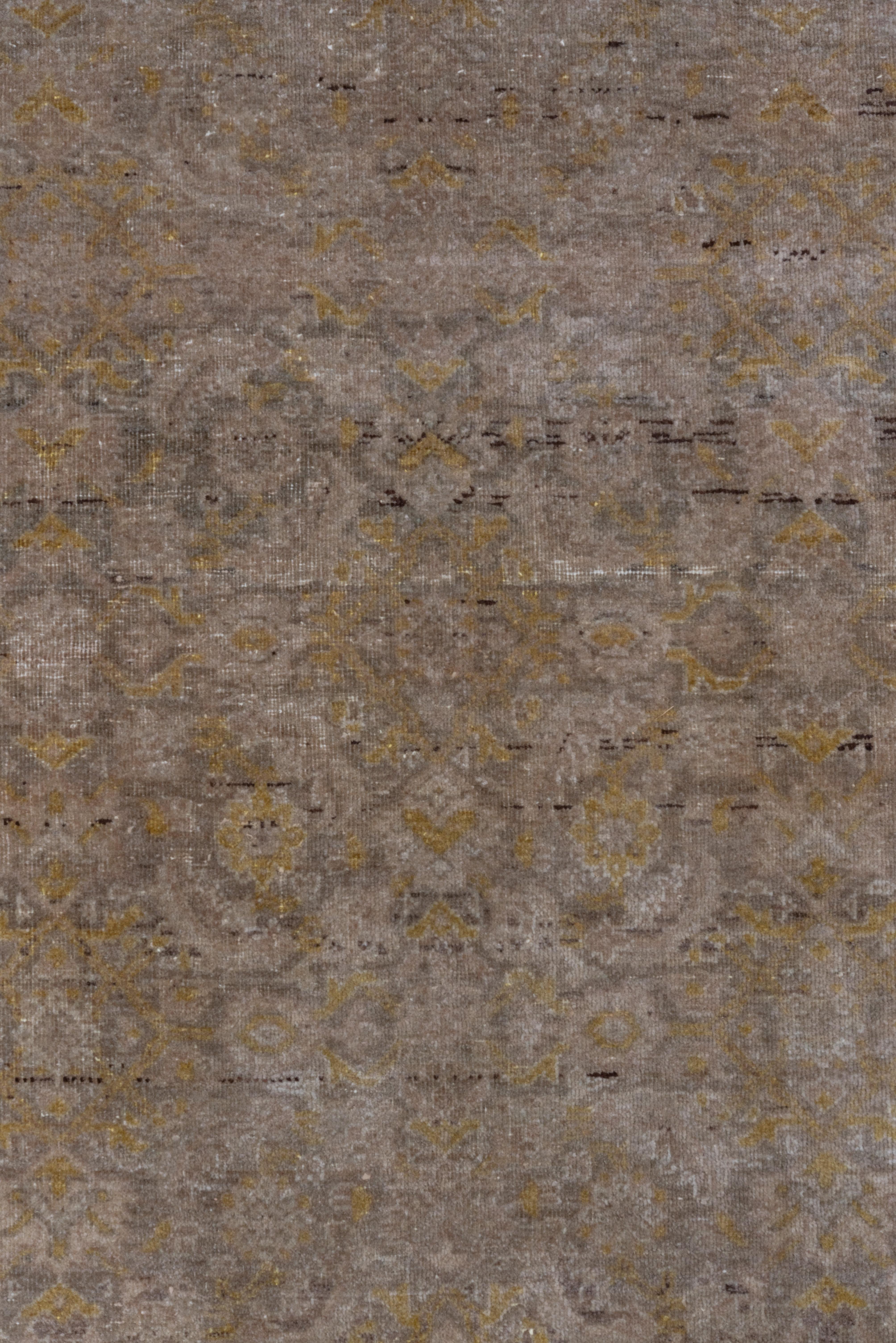 Early 20th Century Antique Turkish Sivas Rug, Herati Design, Light Brown Field with Gold Tones