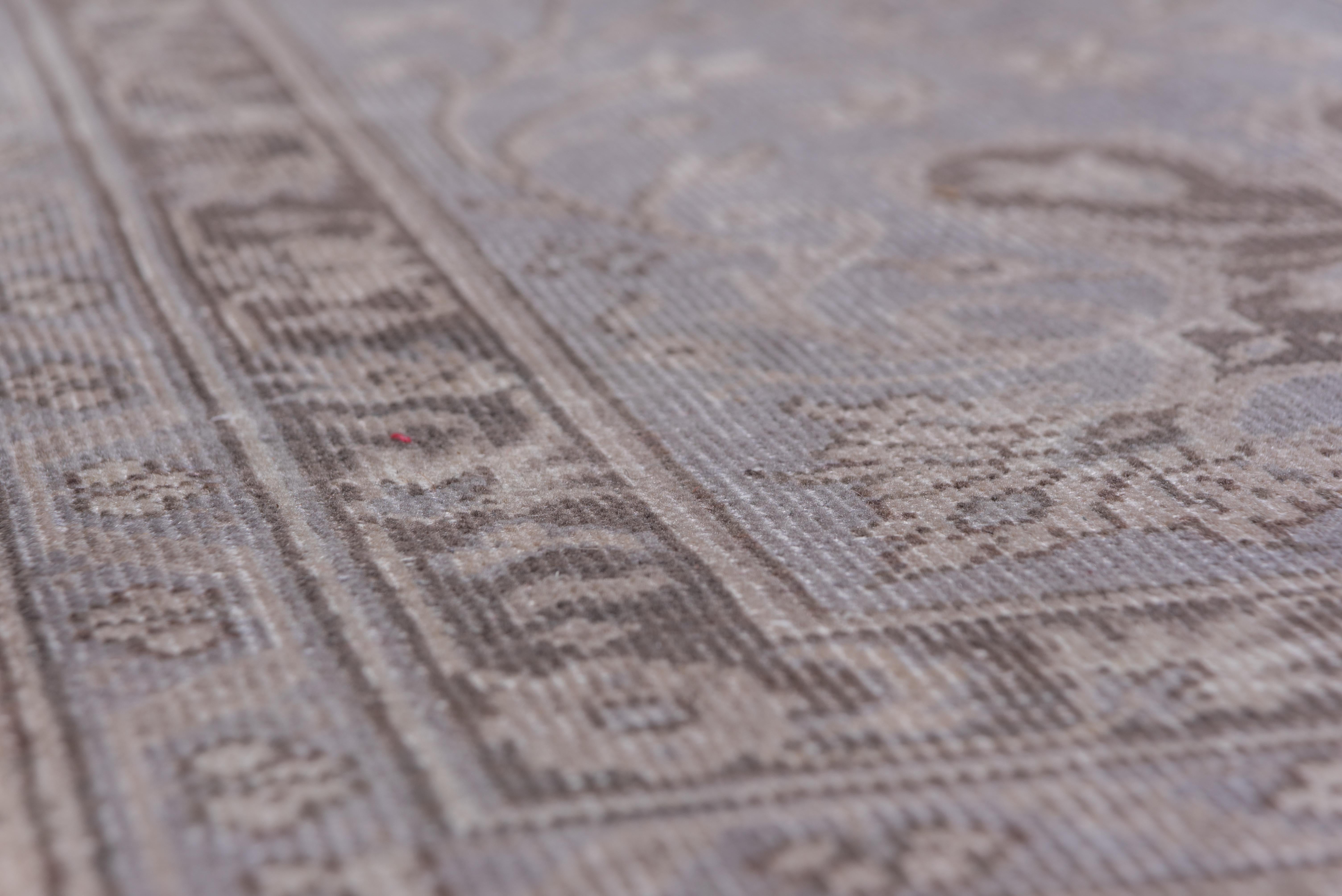 Alfombra turca antigua de Sivas, campo marrón claro, campo exterior lavanda y gris Tabriz en venta