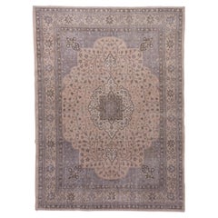 Antique Turkish Sivas Rug, Light Brown Field, Lavender and Gray Outer Field