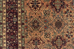 Antique Turkish Sivas Rug, Peach Pink Field, Allover Field, Great Colors