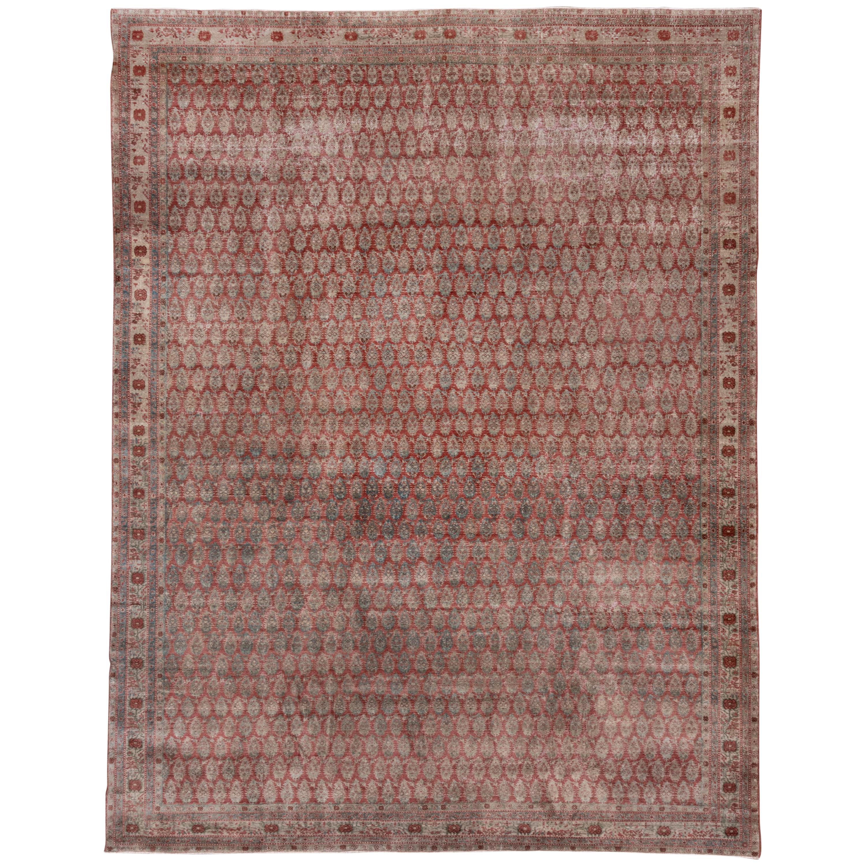 Antiker türkischer Sivas-Teppich, Saraband-Design, Rot- und Blautöne, um 1920er Jahre im Angebot