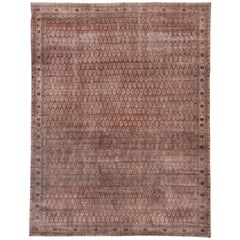 Antique Saraband Design Carpet, Orange Tones, Indian Origin, circa ...