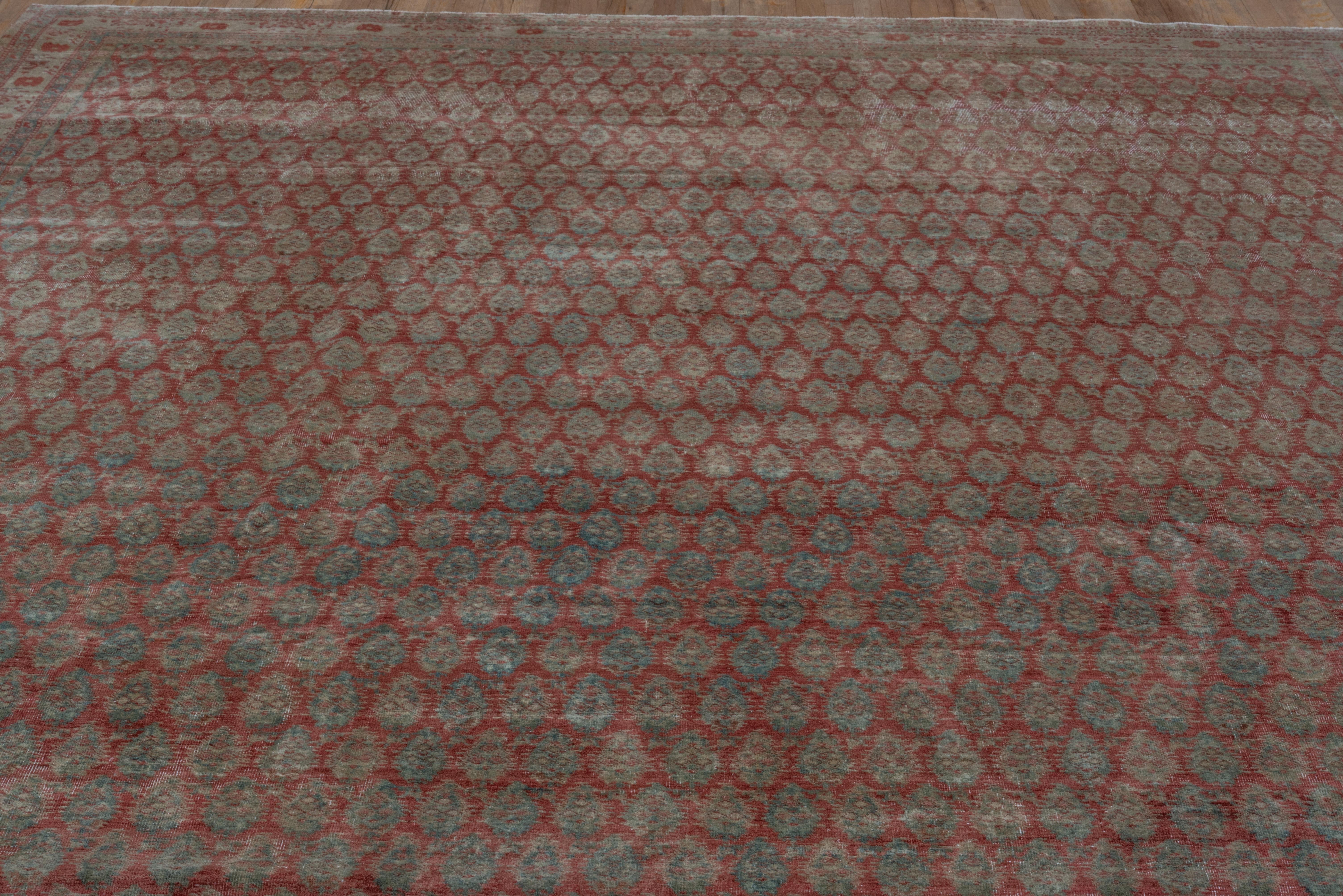 Antiker türkischer Sivas-Teppich, Saraband-Design, Rot- und Blautöne, um 1920er Jahre (Türkisch) im Angebot