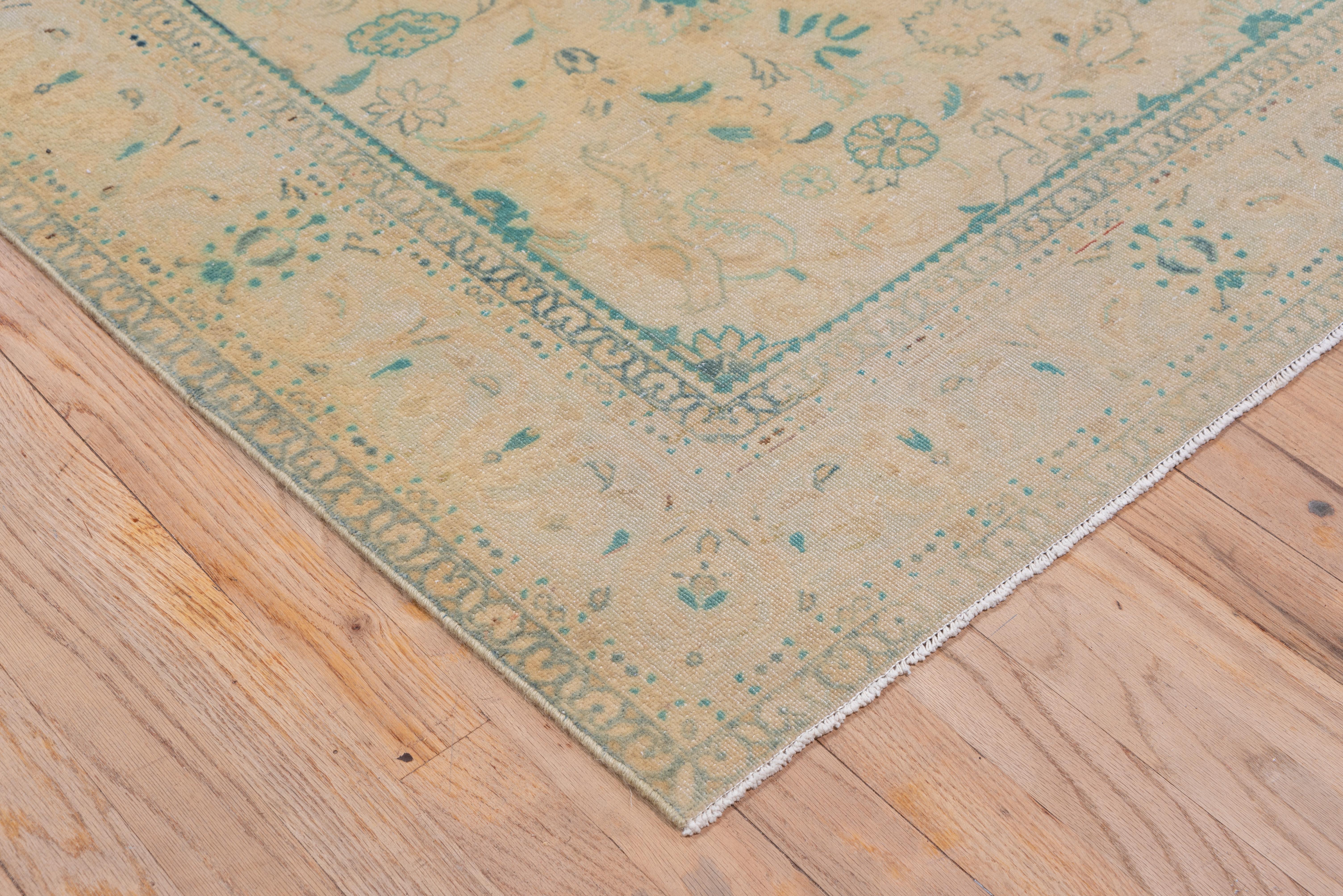 Tribal Antique Turkish Sivas Rug with Green Accents For Sale