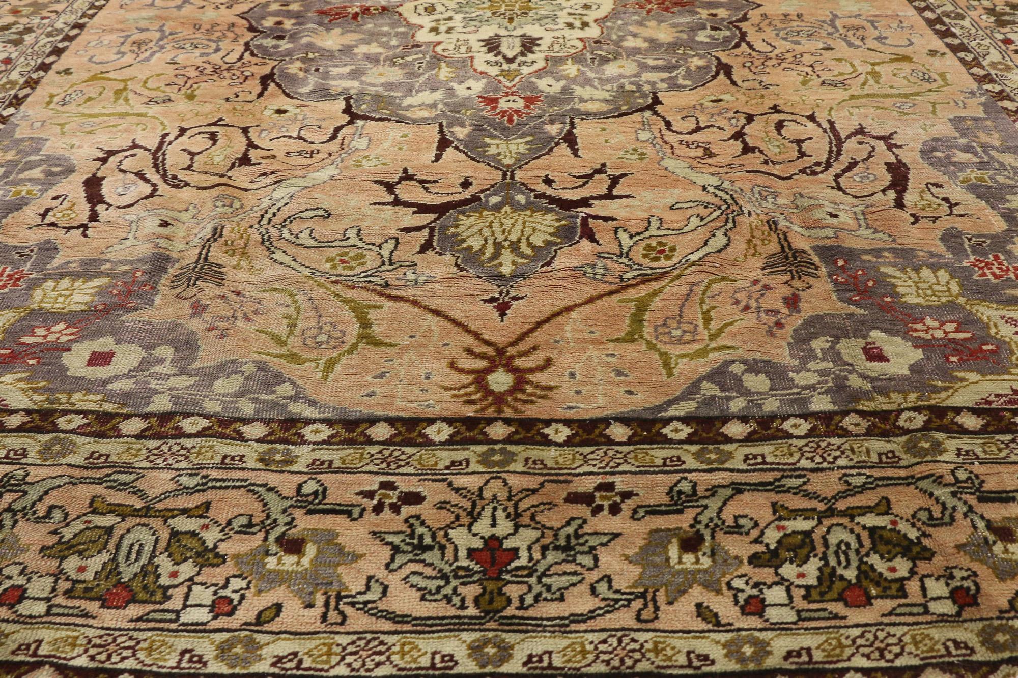 1920's Turkish Sivas Carpet with Art Nouveau Style In Good Condition In Dallas, TX