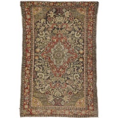 Antique Turkish Sivas Rug with Rustic Traditional English Style