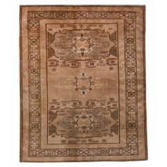 Vintage Turkish Sivas Small Rug, Neutral Palette, circa 1930s