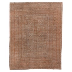 Antique Turkish Sivas with Monochrome Beige-Brown Palette