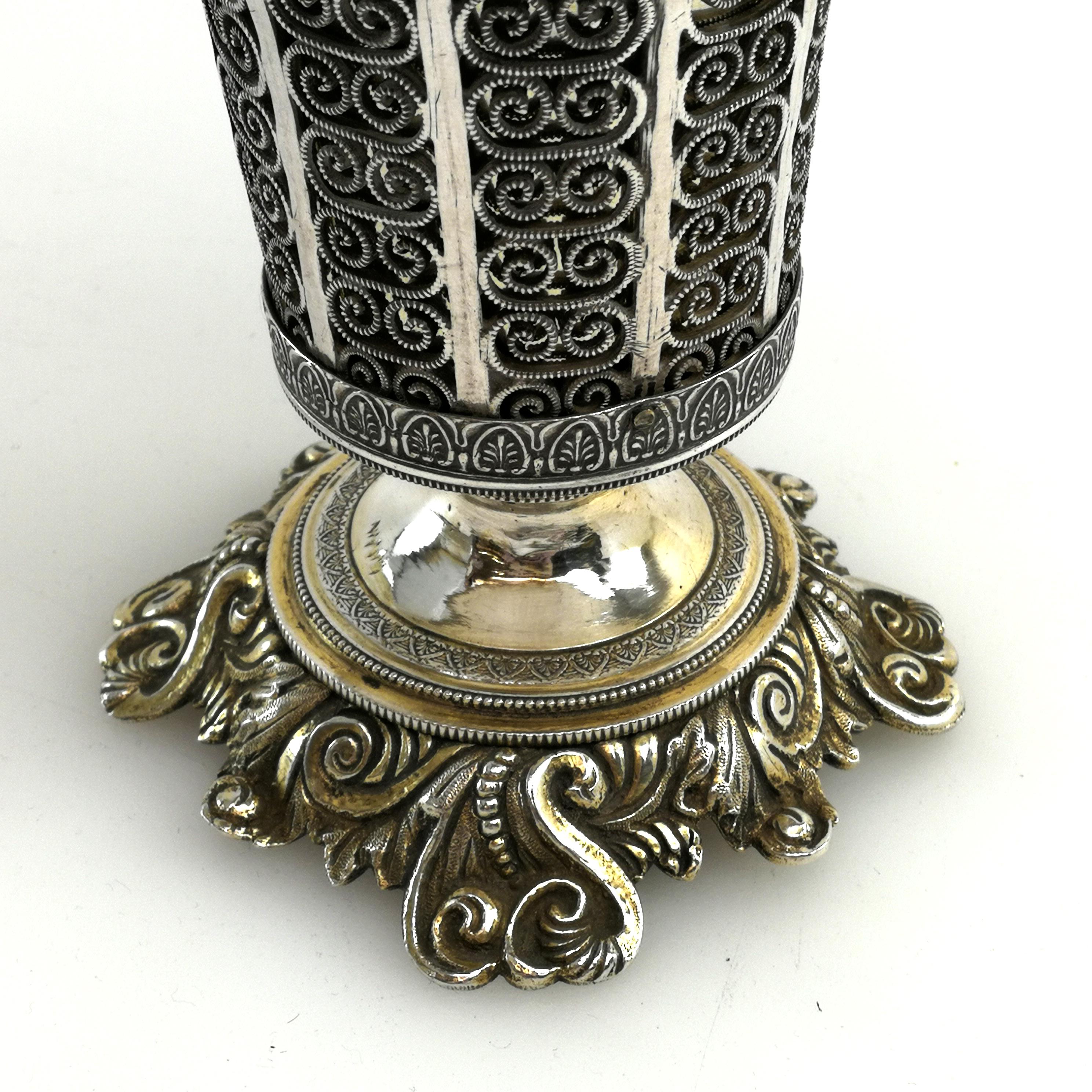 antique silver spoon holder