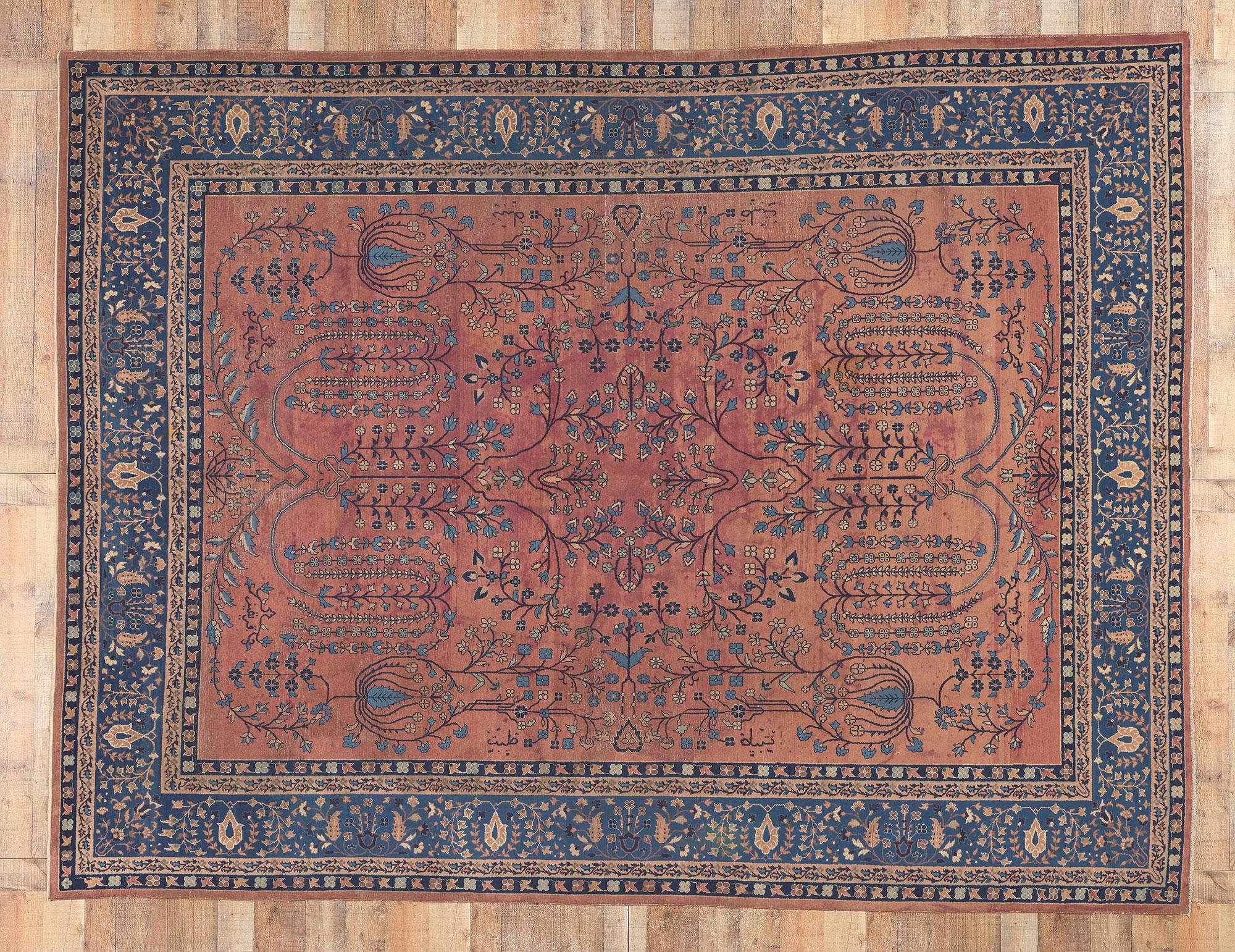 Antique Turkish Sparta Area Rug, Georgian Style Meets Relaxed Refinement For Sale 1