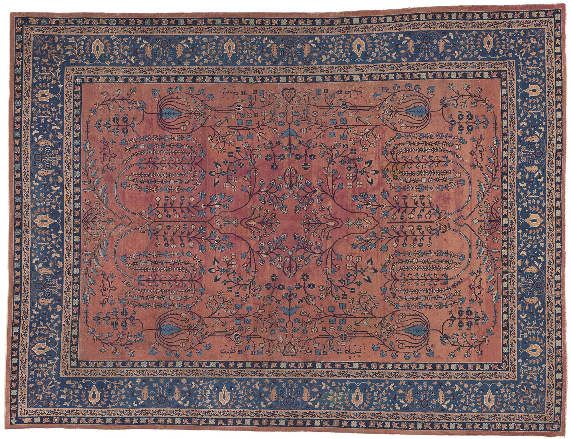 Antique Turkish Sparta Area Rug, Georgian Style Meets Relaxed Refinement For Sale 2
