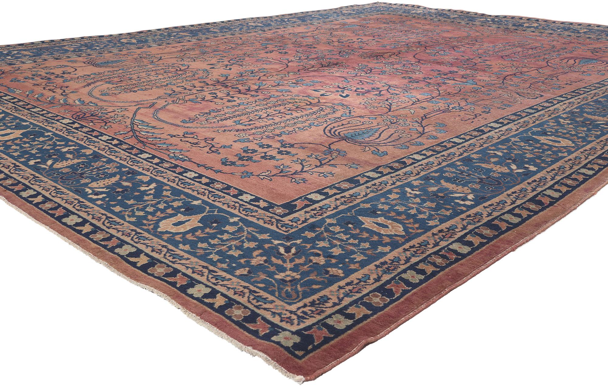 74998 Antique Turkish Sparta Rug, 08'11 X 11'10.
Georgian style meets relaxed refinement in this antique Turkish Sparta rug. The stylish levels of complexity and feminine color palette woven into this piece work together evoking a timeless,