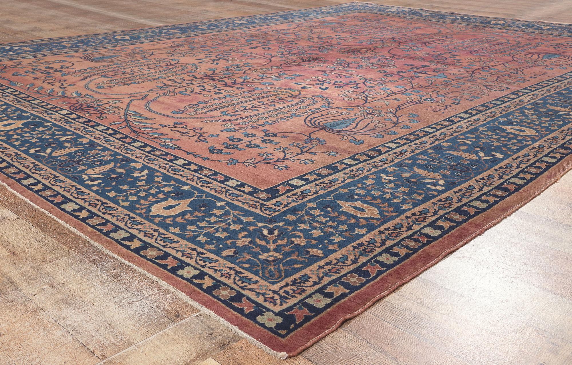 20th Century Antique Turkish Sparta Area Rug, Georgian Style Meets Relaxed Refinement For Sale