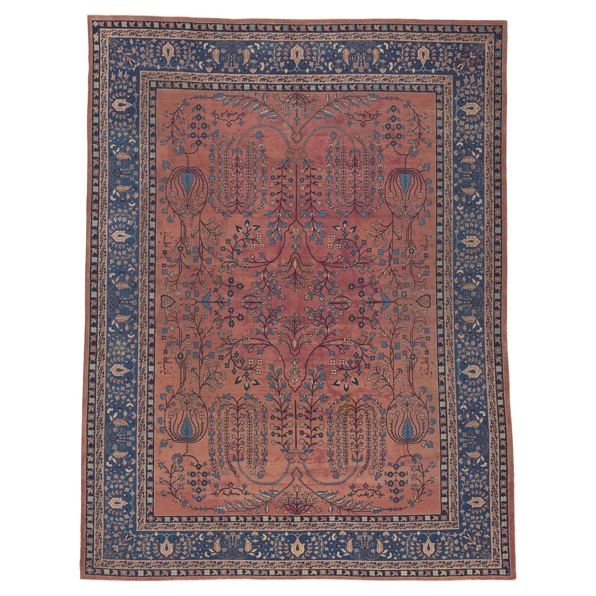 Antique Turkish Sparta Area Rug, Georgian Style Meets Relaxed Refinement For Sale