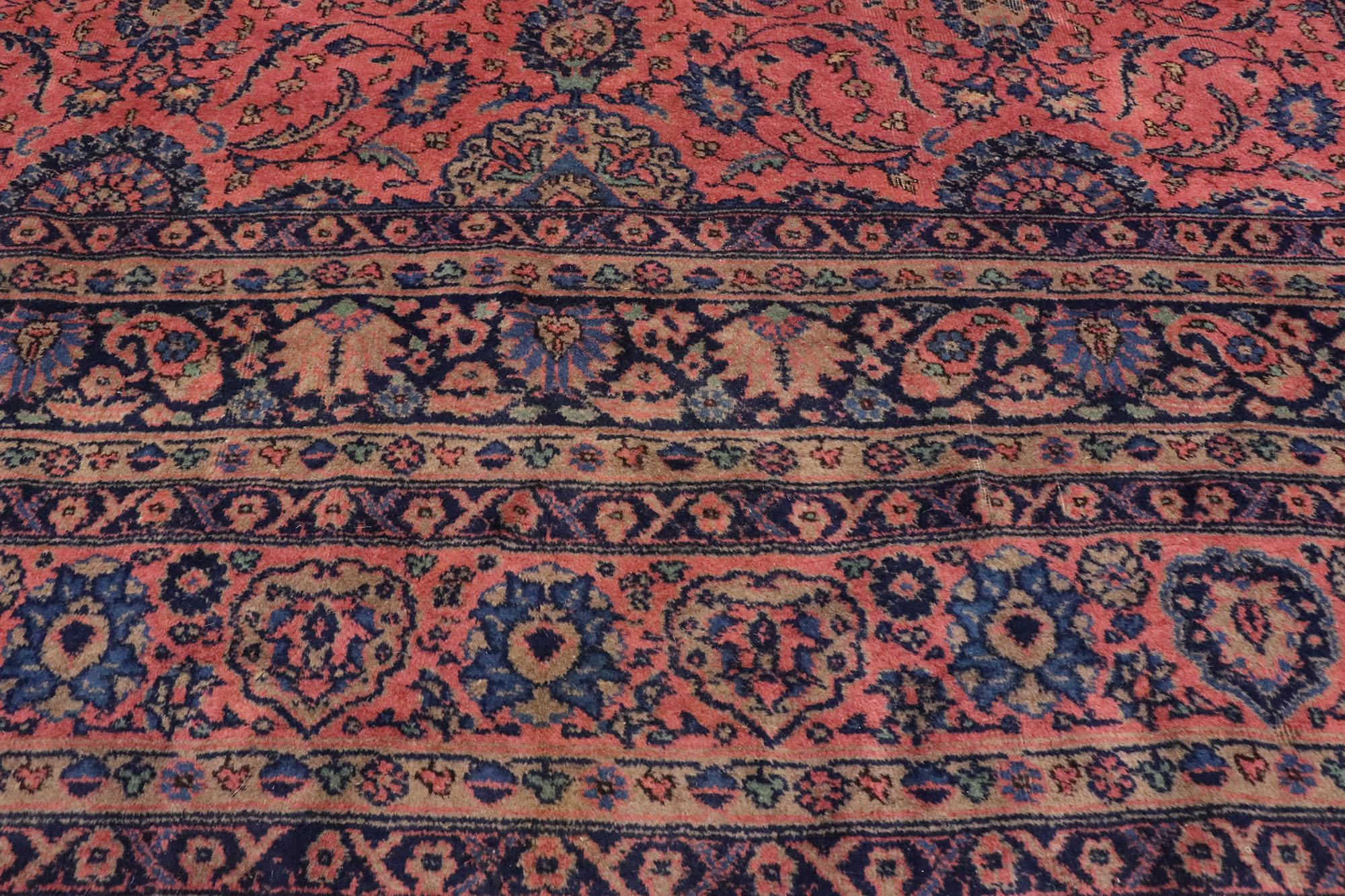 Antique Turkish Sparta Palace Size Rug with Luxe Regency Venetian Style In Good Condition In Dallas, TX