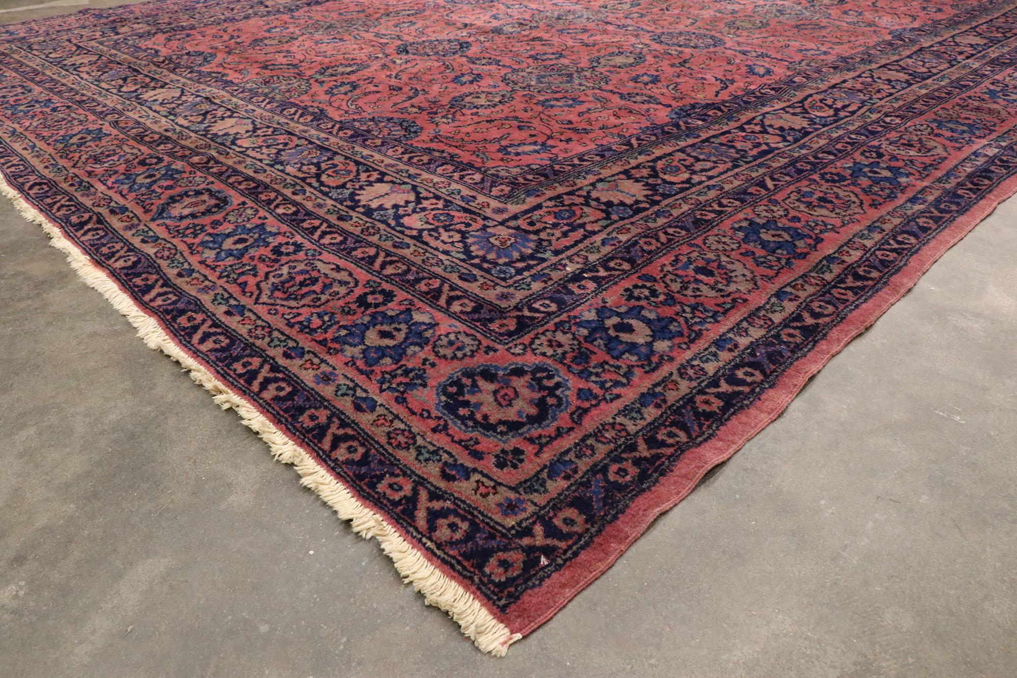 Wool Antique Turkish Sparta Palace Size Rug with Luxe Regency Venetian Style