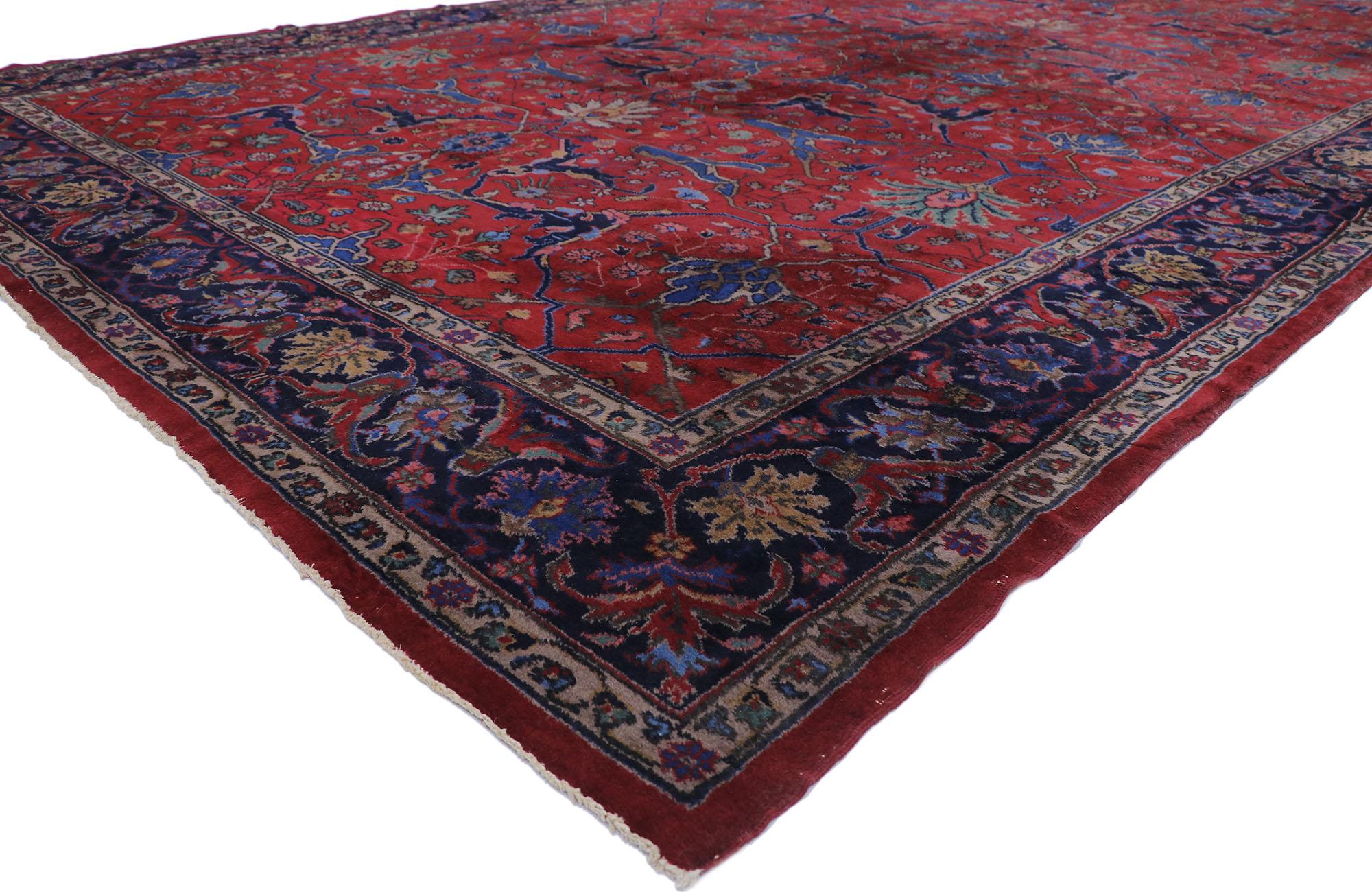 72122 Oversized Antique Turkish Sparta Rug, 10'09 x 19'01. Turkish Sparta rugs, originating from the southwestern town of Sparta in Turkey, are distinguished by their intricate geometric patterns, floral motifs, and medallion designs, all woven with