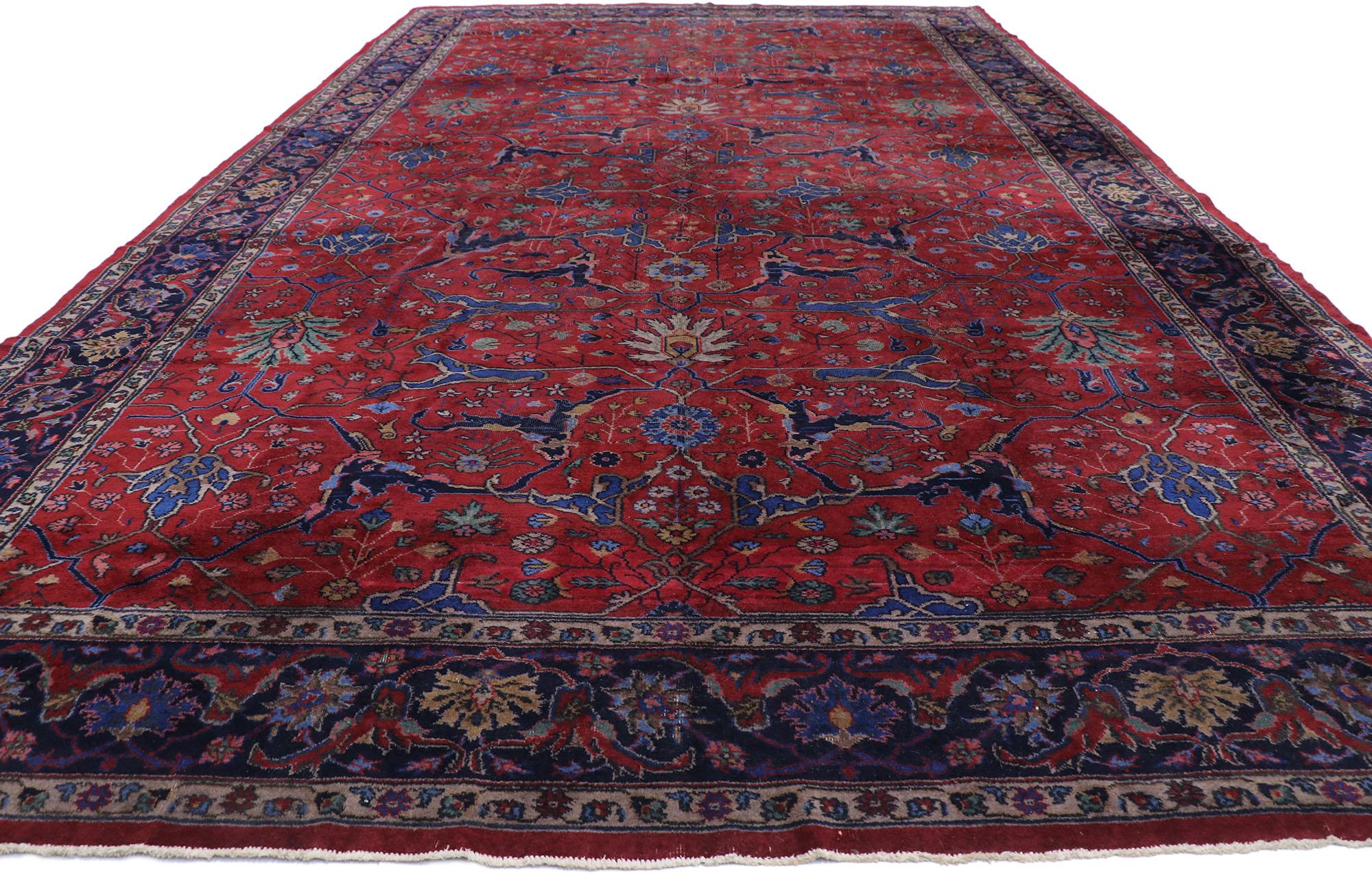 Hand-Knotted Antique Turkish Sparta Palace Size Rug with Luxe Victorian Baroque Style For Sale