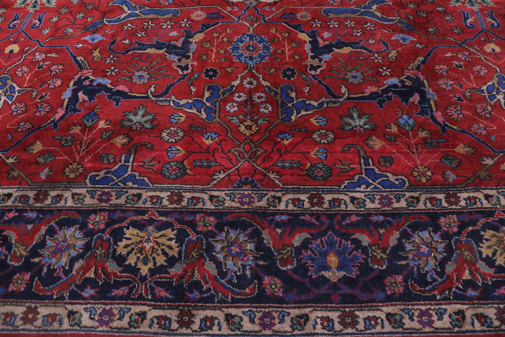 Antique Turkish Sparta Palace Size Rug with Luxe Victorian Baroque Style In Good Condition For Sale In Dallas, TX
