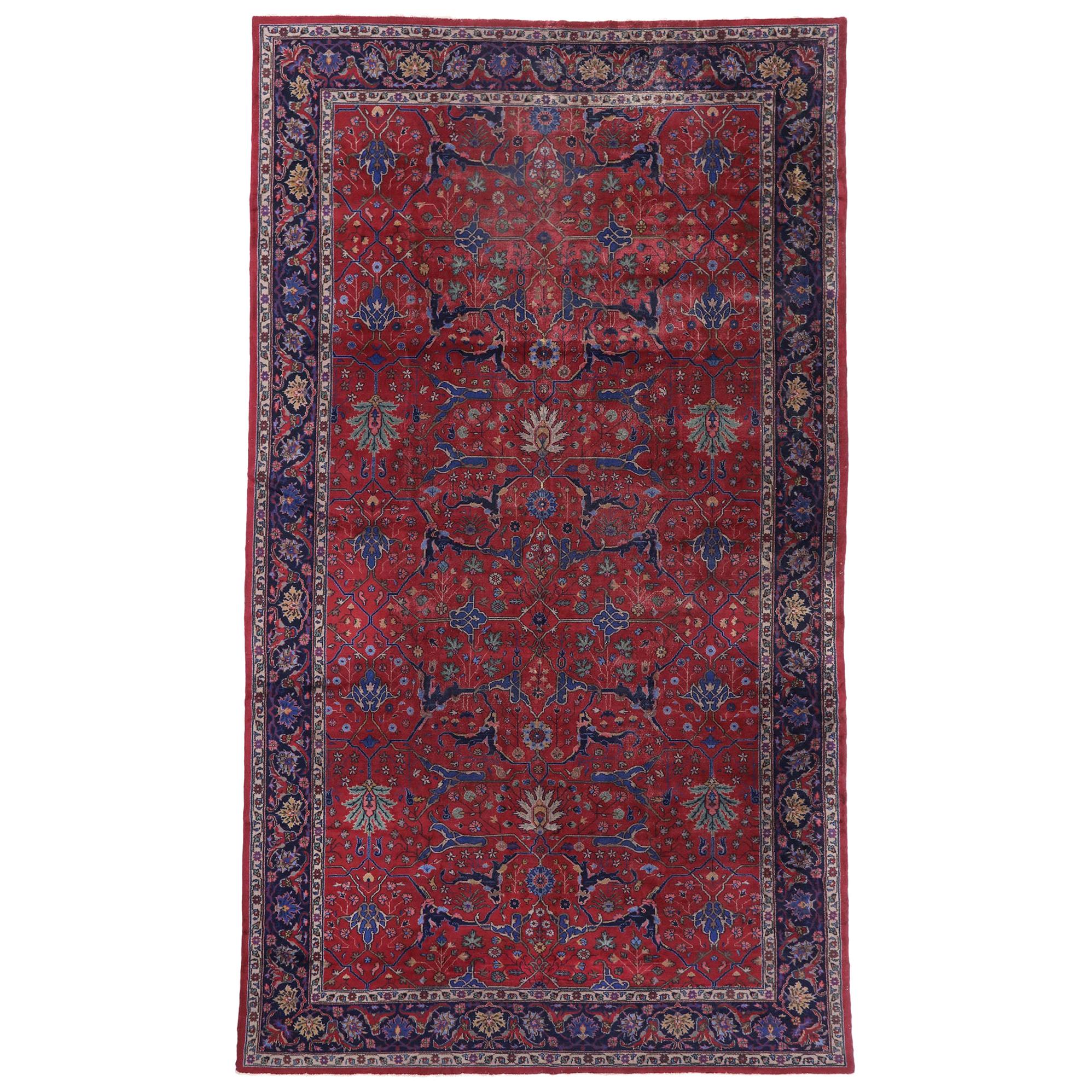 Antique Turkish Sparta Palace Size Rug with Luxe Victorian Baroque Style For Sale