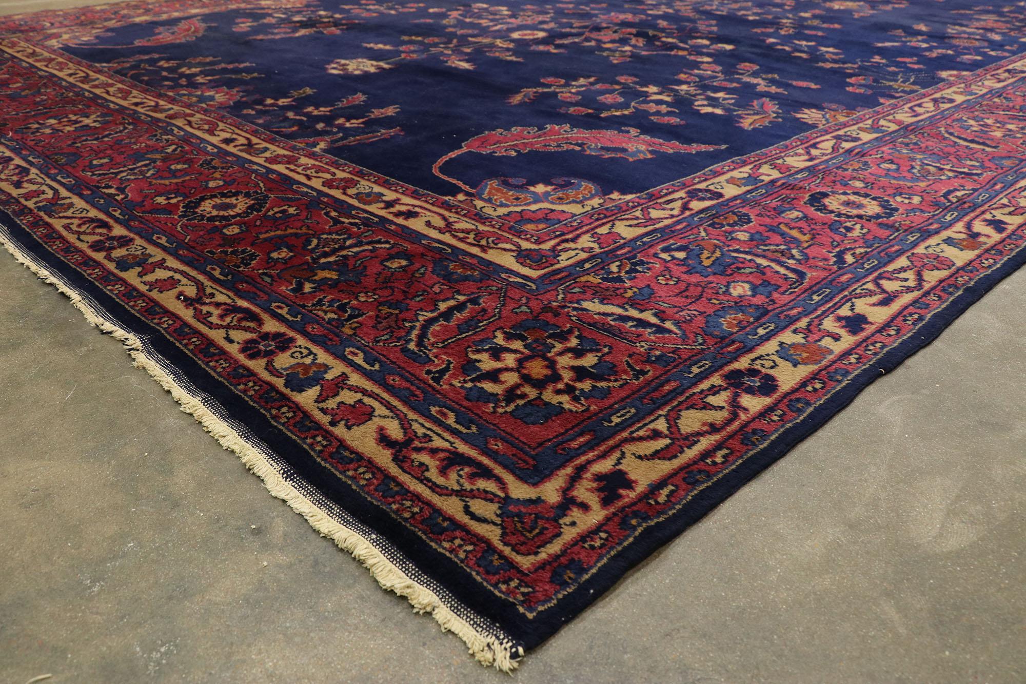 Wool Antique Turkish Sparta Palace Size Rug with Luxe Victorian Style For Sale