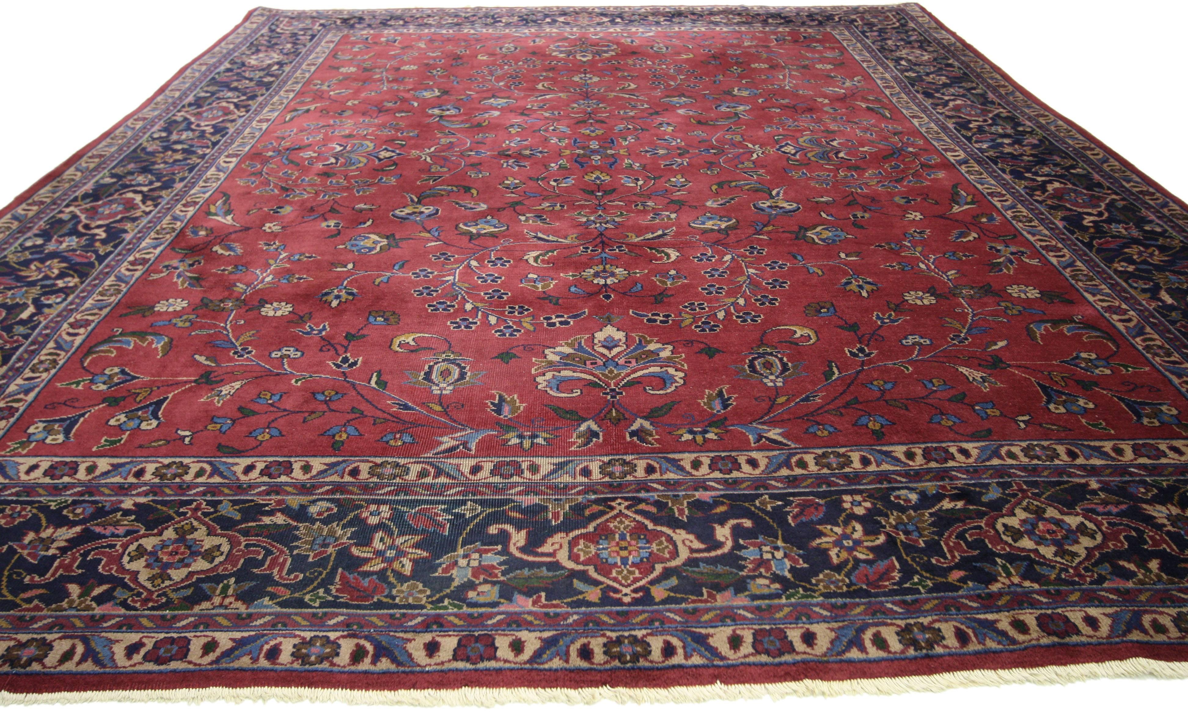 Hand-Knotted Antique Turkish Sparta Rug with Modern Victorian Style