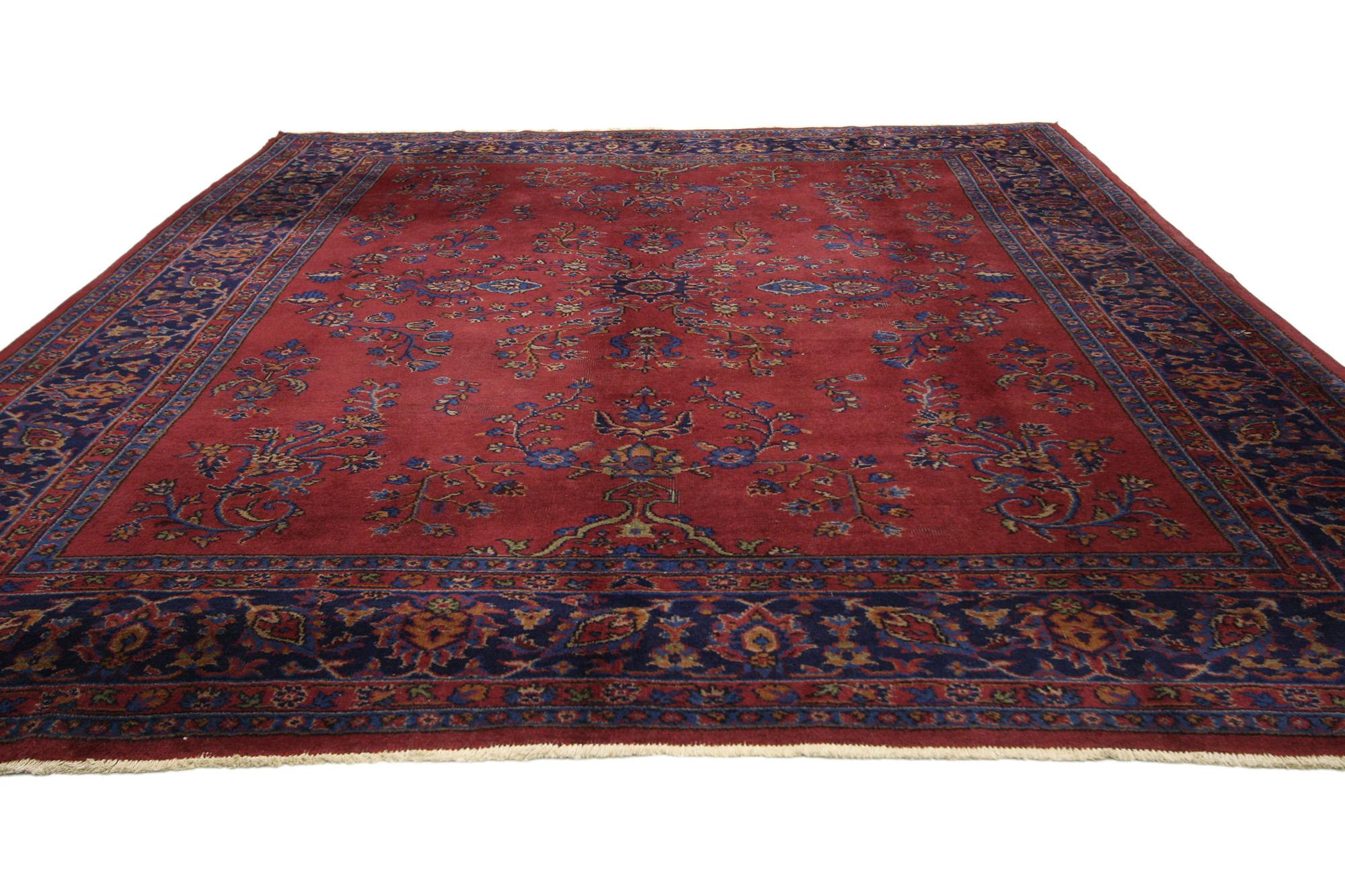 Hand-Knotted Antique Turkish Sparta Rug, Victorian Exuberance Meets Baroque Opulence For Sale