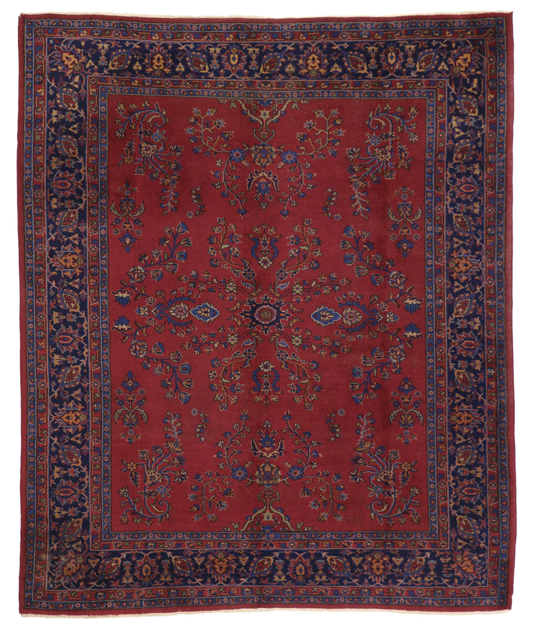 Wool Antique Turkish Sparta Rug, Victorian Exuberance Meets Baroque Opulence For Sale