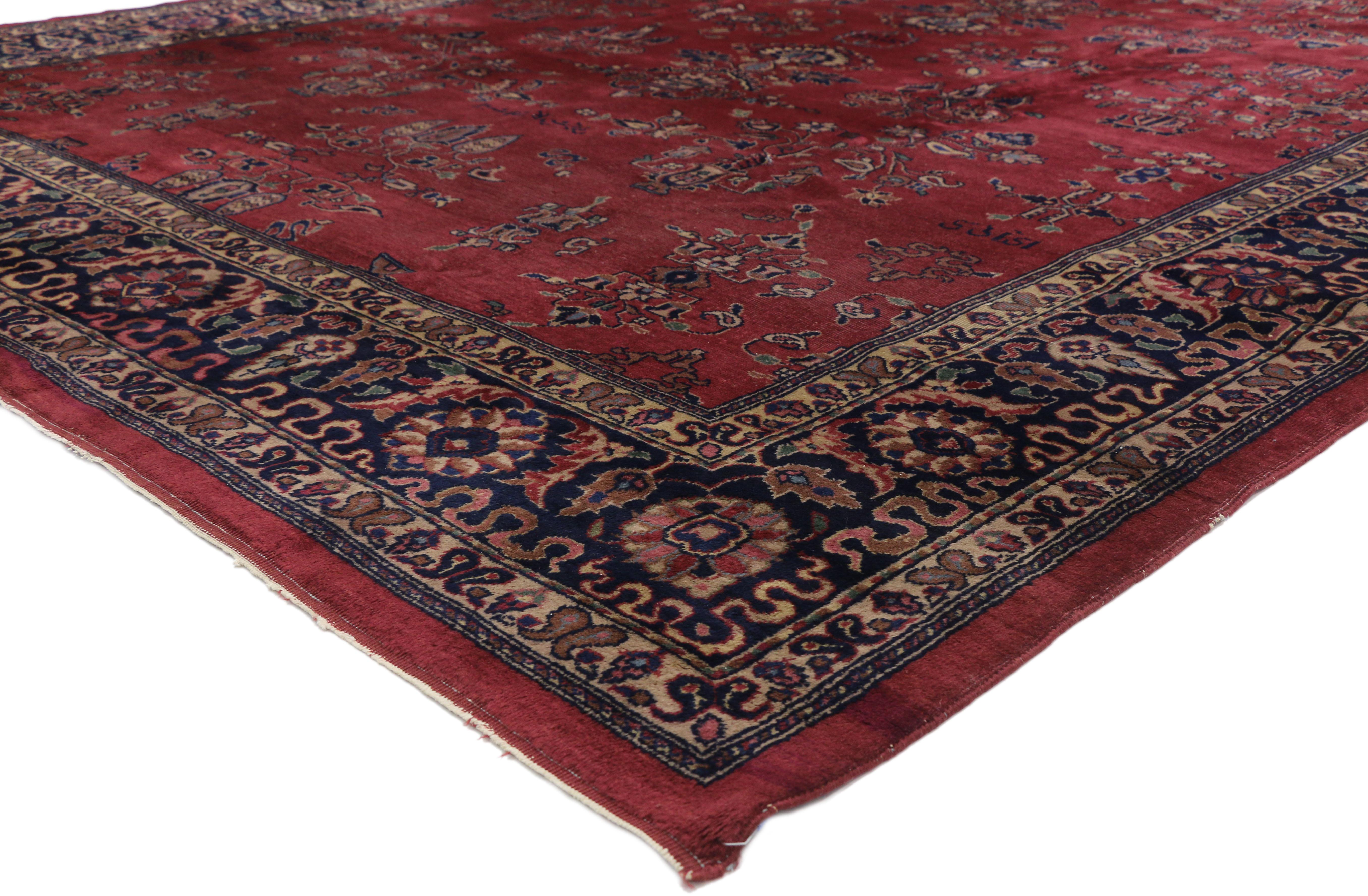 72040 Alfombra Esparta Turca Antigua con Estilo Victoriano de la Regencia. Con sus ricos detalles, vibrantes colores y simetría, esta alfombra antigua turca Sparta de lana anudada a mano realza maravillosamente el estilo de la Regencia veneciana.