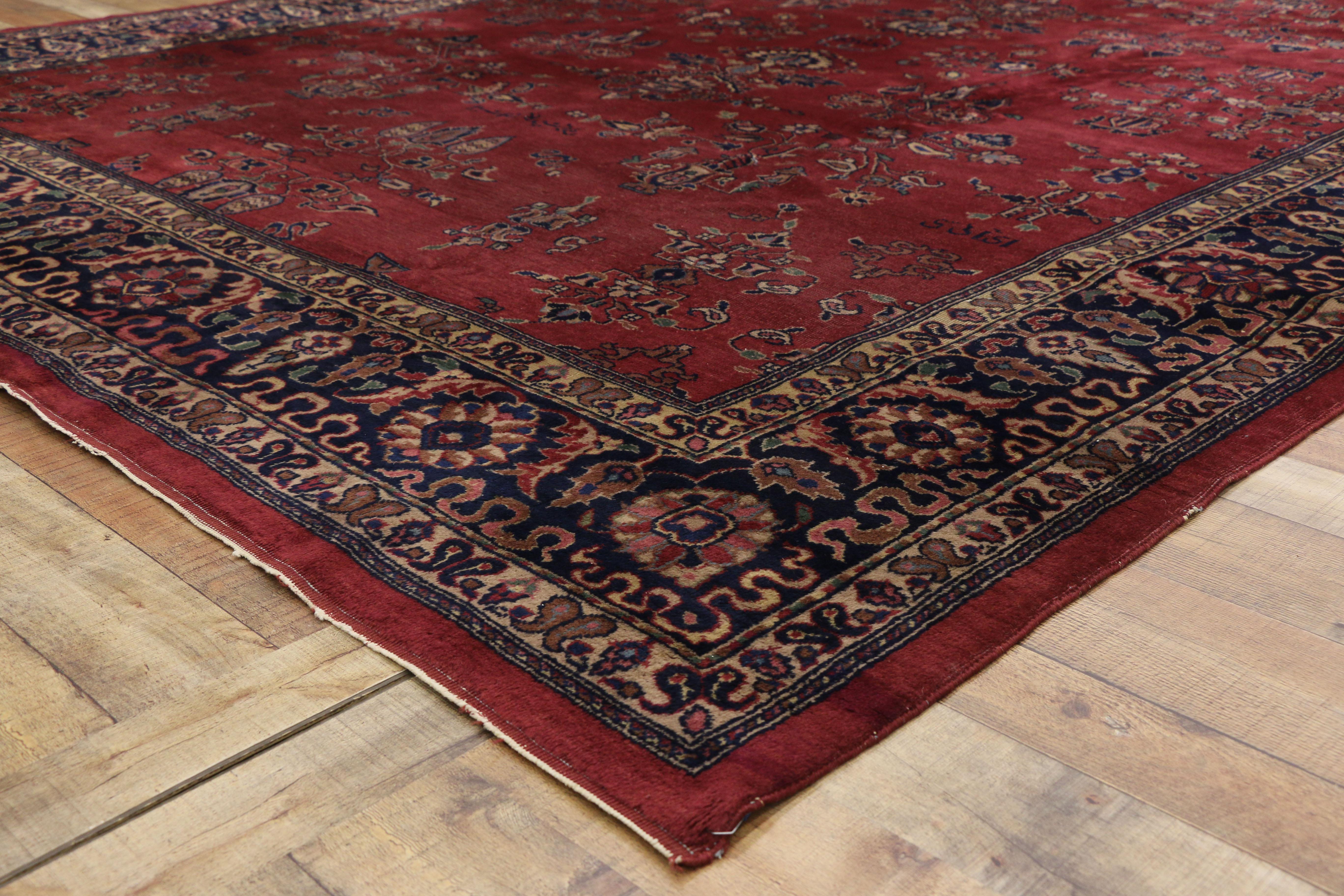 Antique Turkish Sparta Rug with Regency Victorian Style In Good Condition For Sale In Dallas, TX