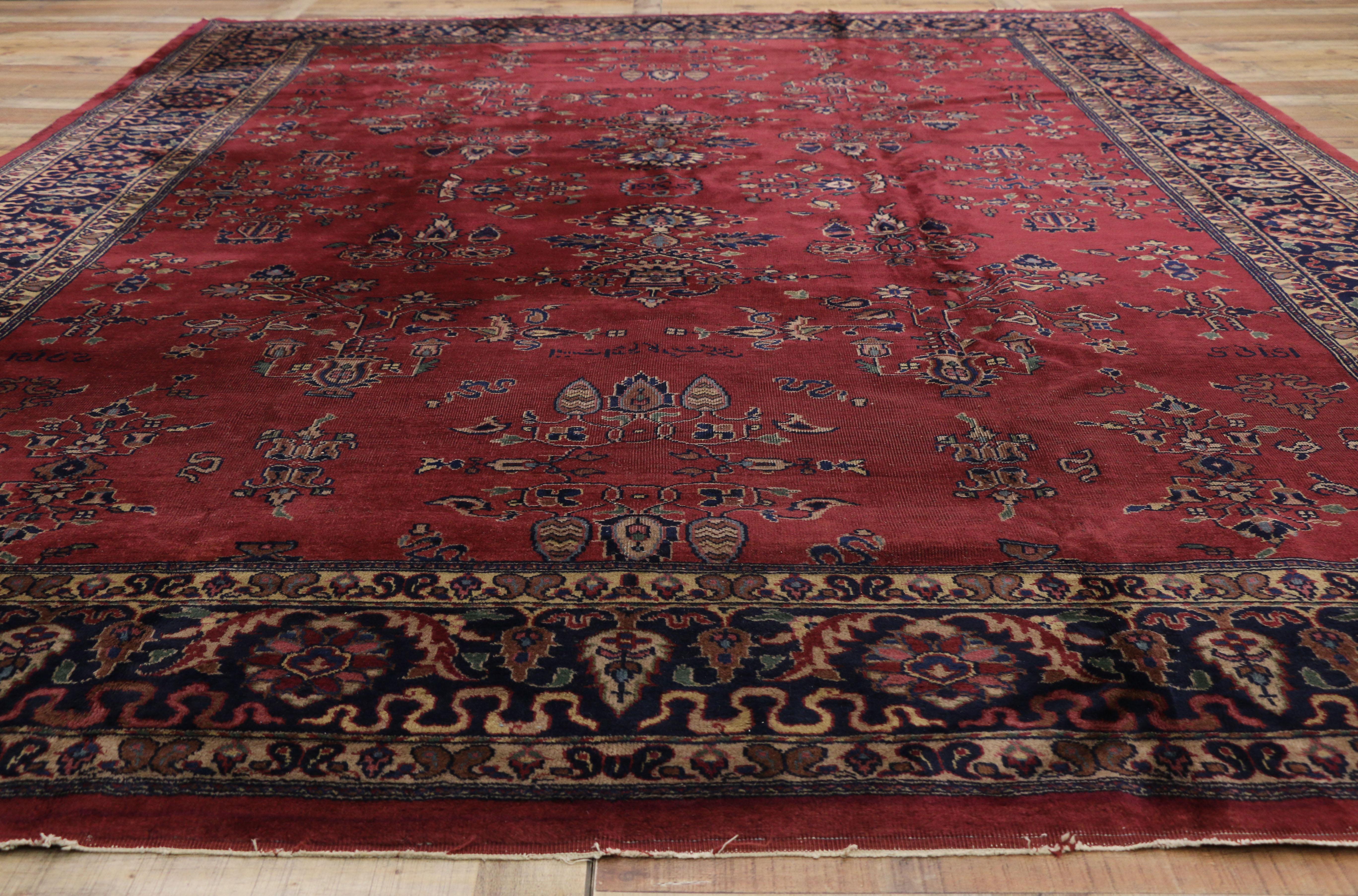 20th Century Antique Turkish Sparta Rug with Regency Victorian Style For Sale