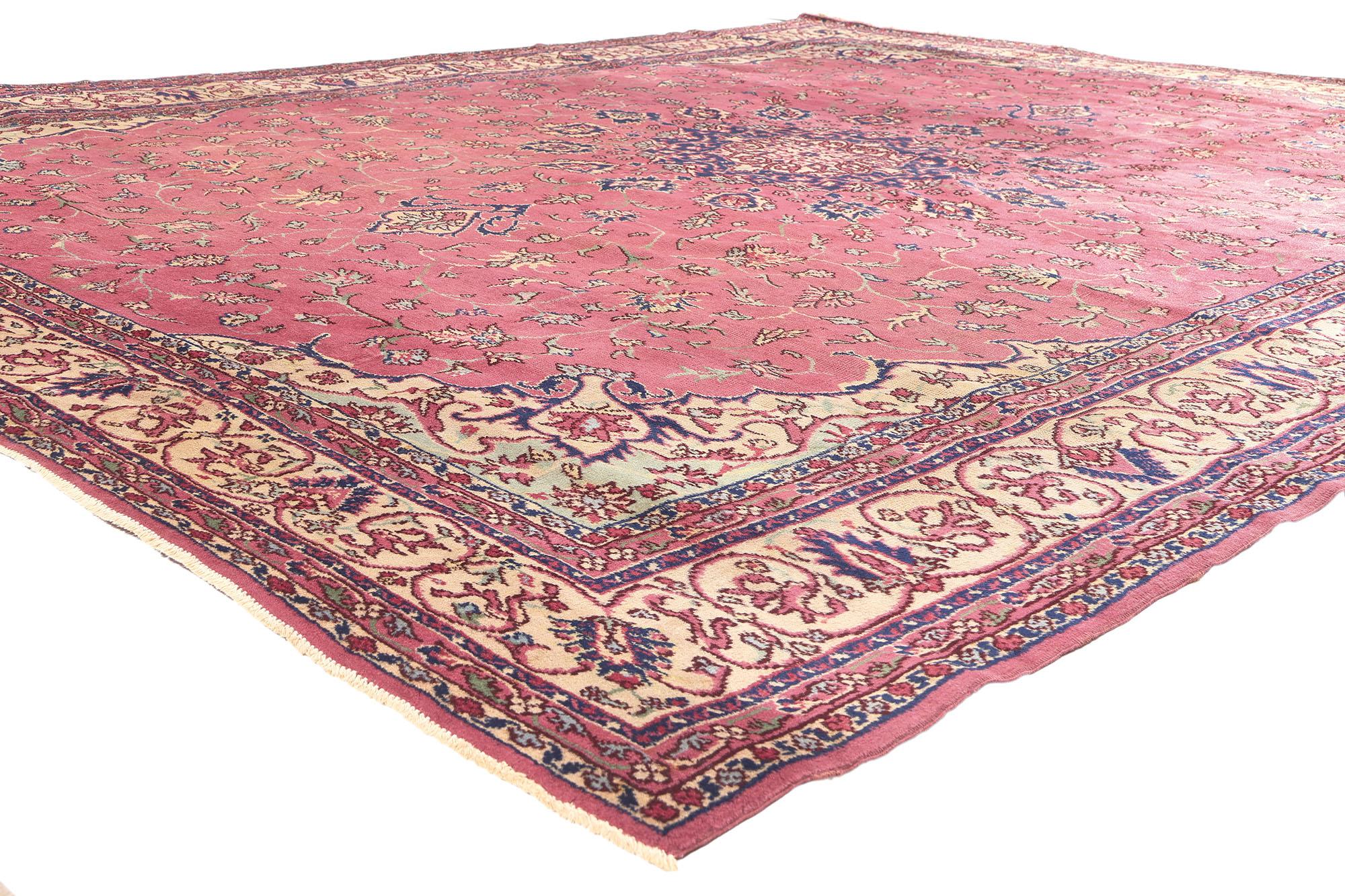 71968 Antique Turkish Sparta Rug, 09'09 x 12'00.

Infused with opulent intricacies, a symphony of harmonious hues unfolds in this hand-knotted wool antique Turkish Sparta rug, a captivating ode to the Romantic Art Nouveau style. The canvas, adorned
