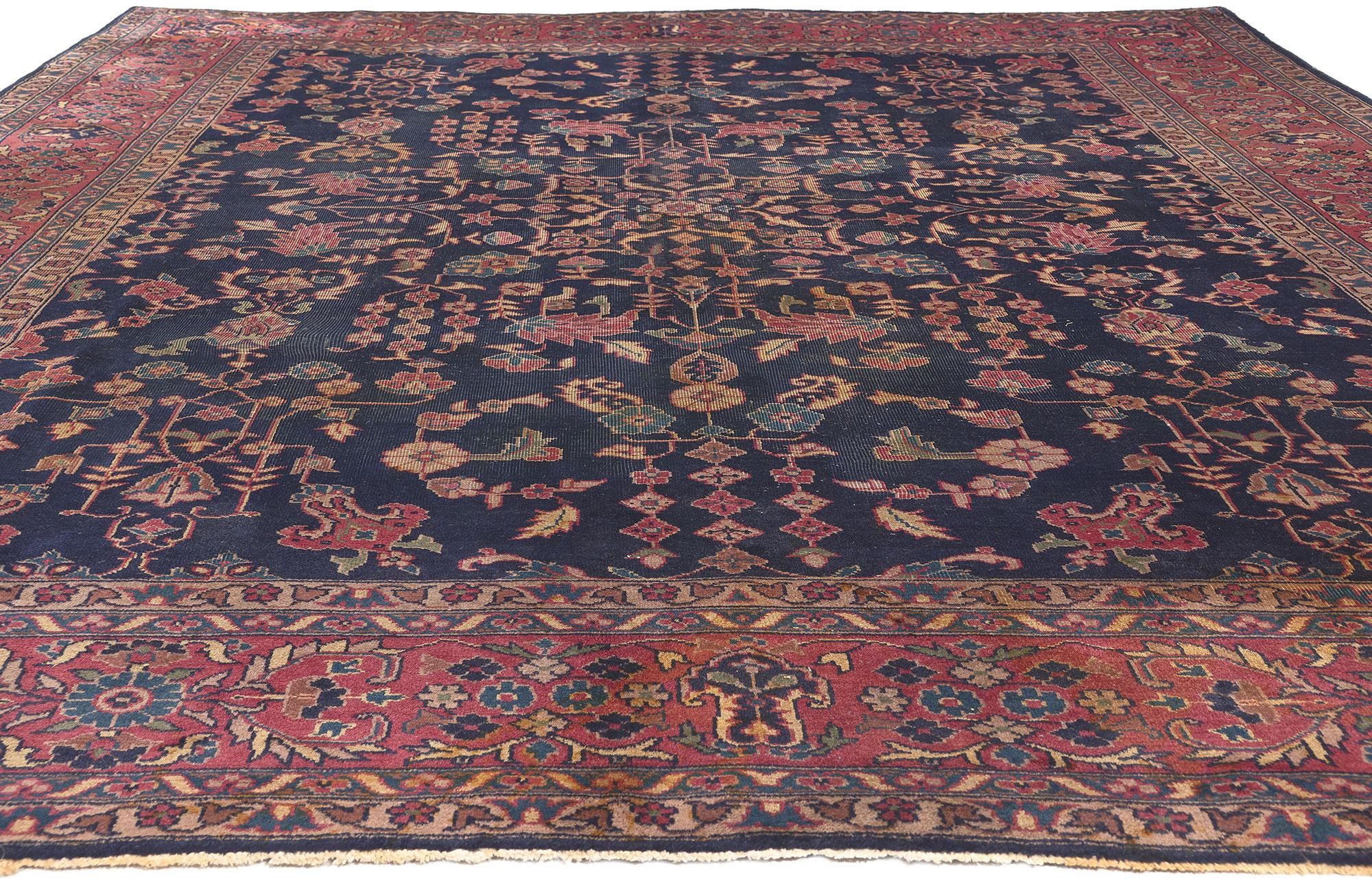 Rustic Antique Turkish Sparta Rug, Sophisticated Chic Meets Traditional Sensibility