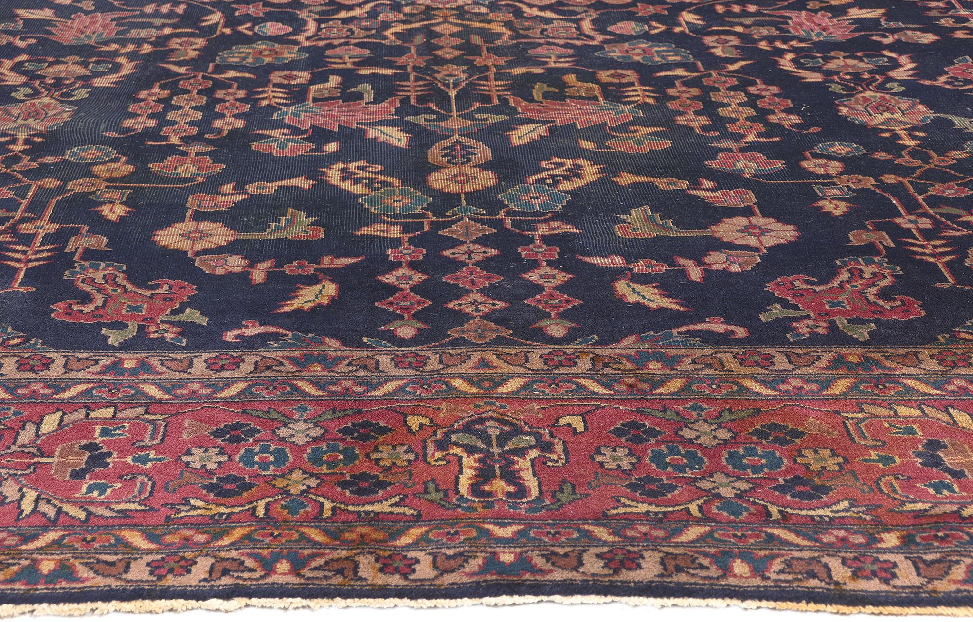 Hand-Knotted Antique Turkish Sparta Rug, Sophisticated Chic Meets Traditional Sensibility