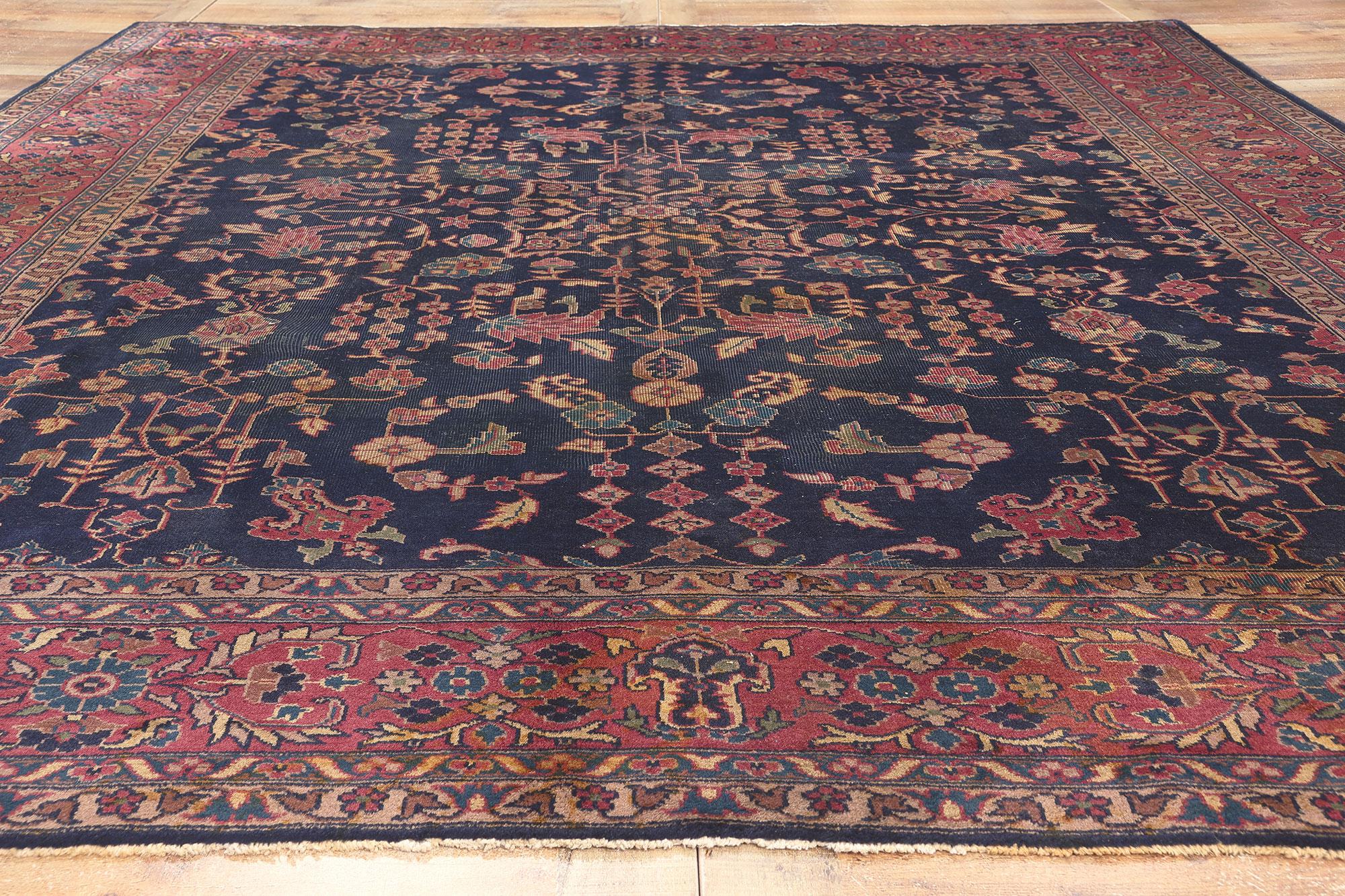 Antique Turkish Sparta Rug, Sophisticated Chic Meets Traditional Sensibility 1