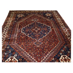 Antique Turkish Star Ushak Design Rug