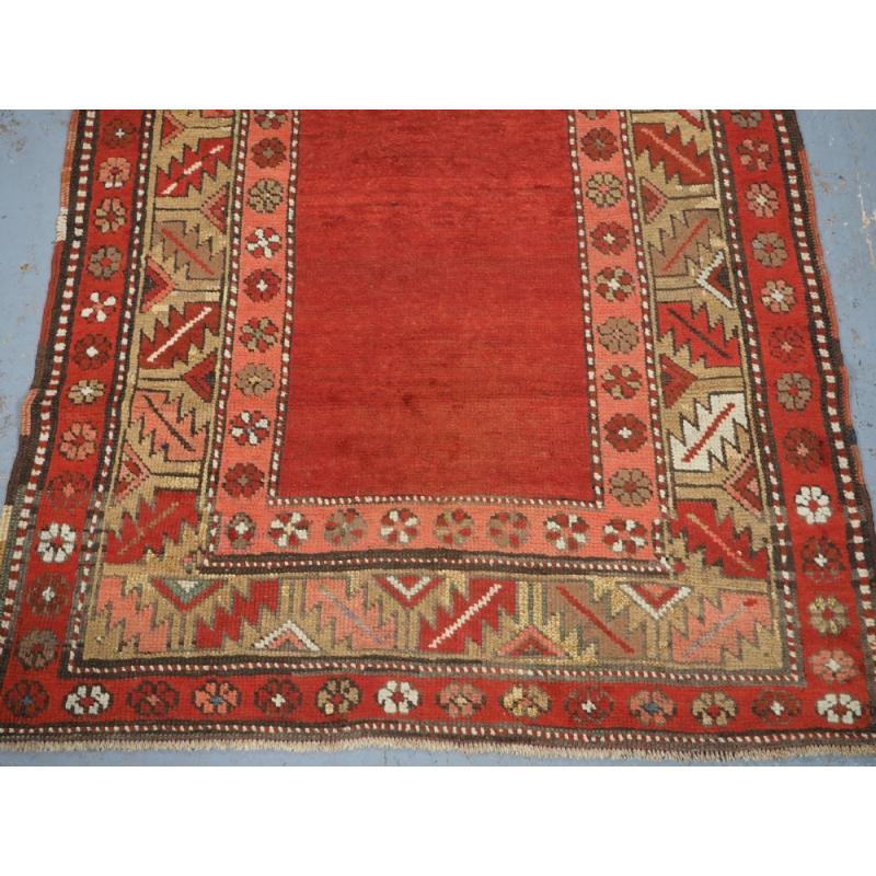 Turc Ancien tapis turc Terekeme Kazak avec terrain uni, vers 1910 en vente