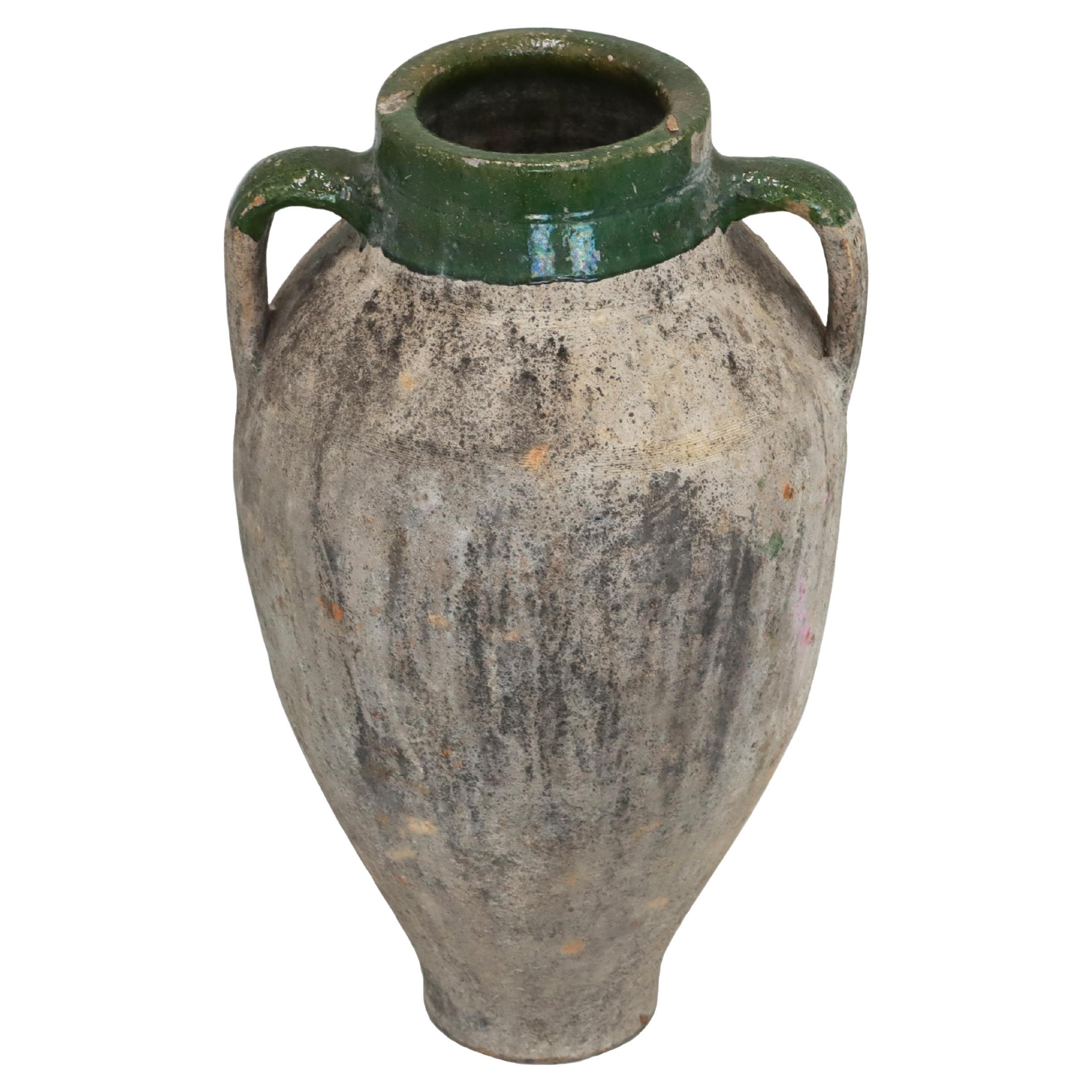 Antique Turkish Terracotta Olive Oil Pot For Sale