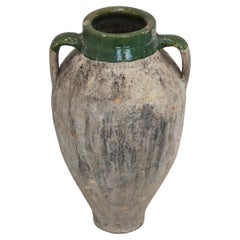 Antique pot à huile d'olivier turc en terre cuite