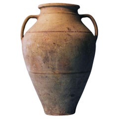 Antique Turkish Terracotta Storage Jar, Early 20th Century Mediterranean Pottery