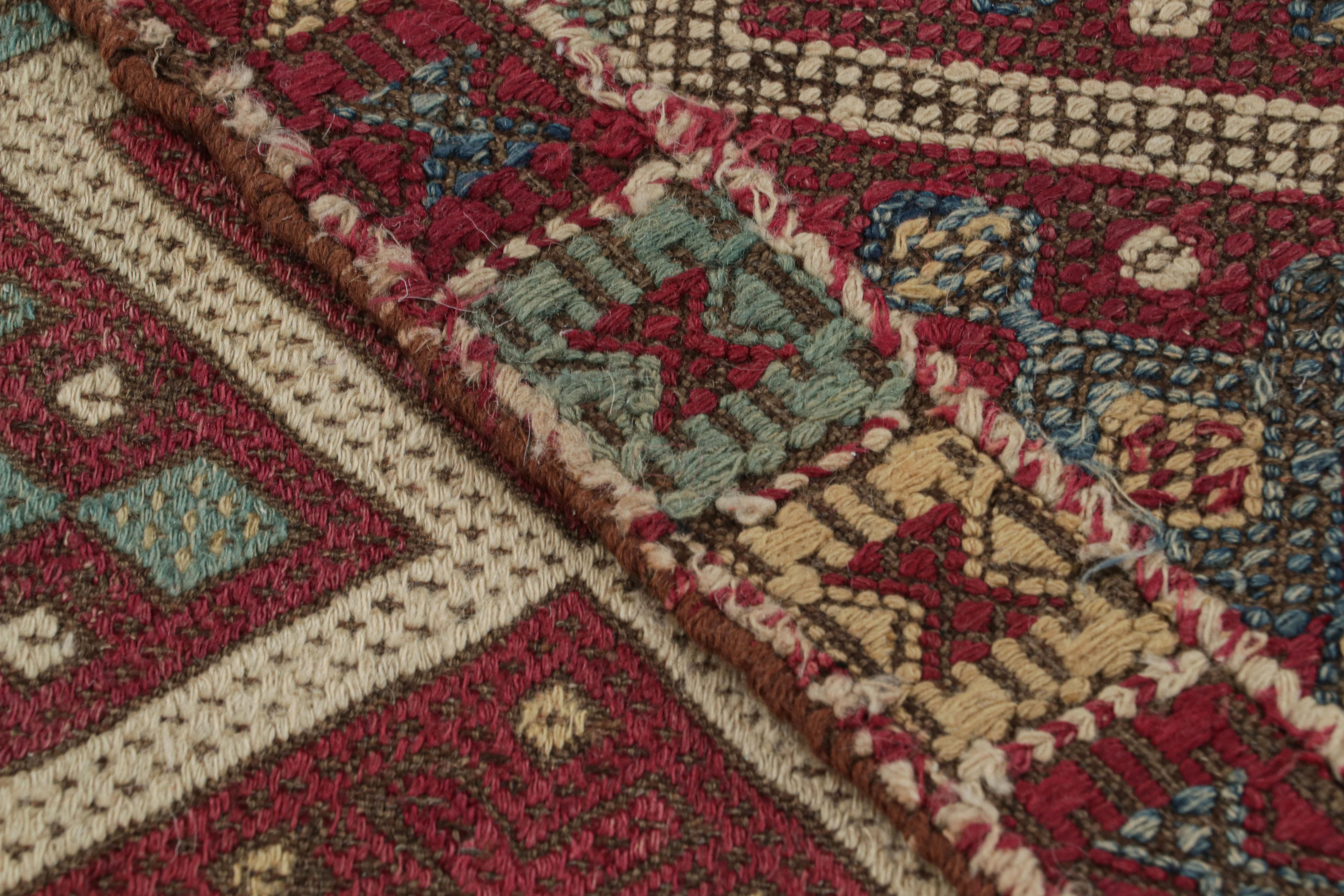 Antiker türkischer Übergangs-Kelim aus roter und blauer Wolle von Teppich & Kelim im Angebot 1