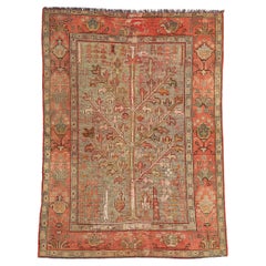 Antique Turkish Tree of Life Oushak Rug