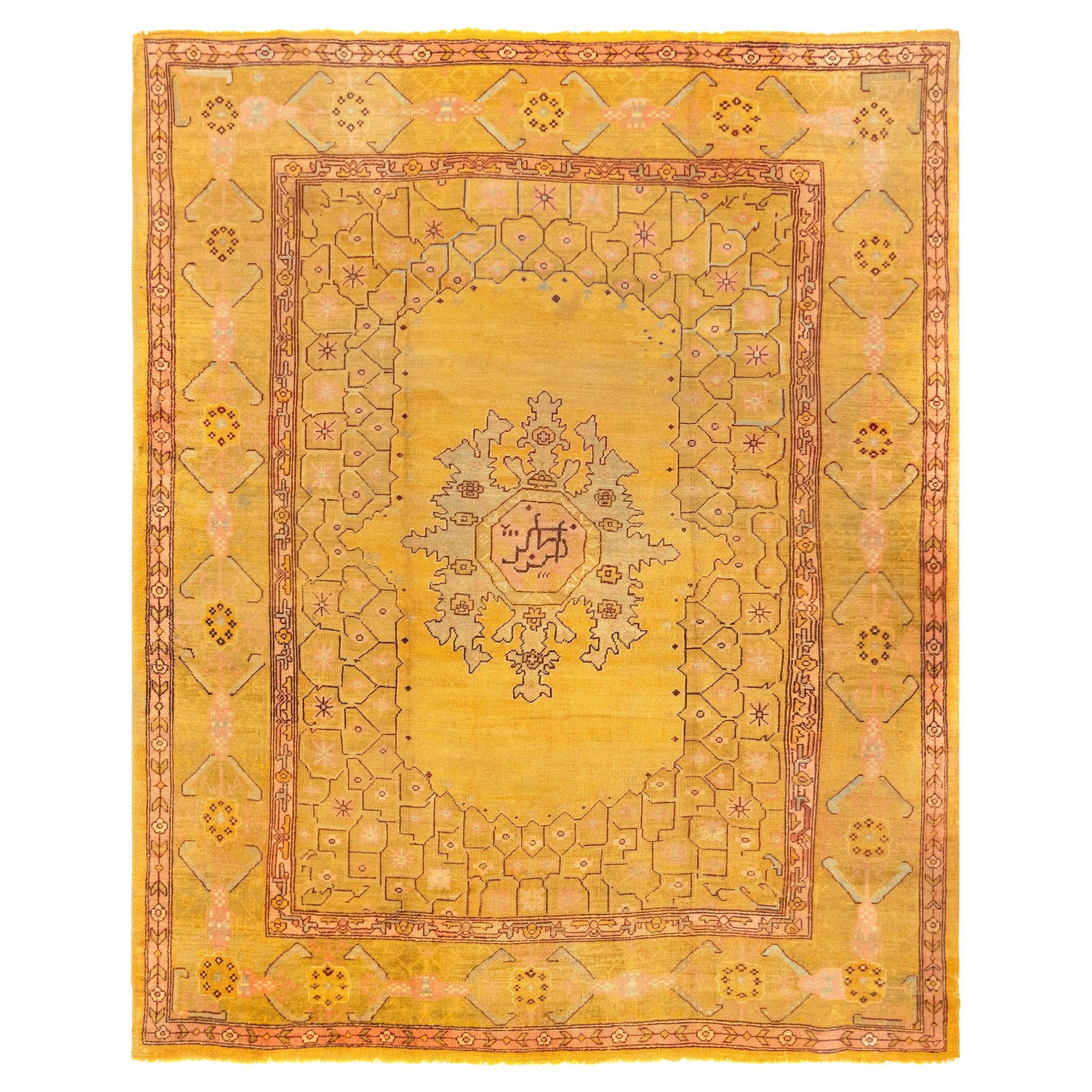 Antique Turkish Ushak Rug, circa 1880s
