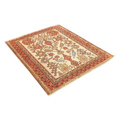 Antique Turkish Ushak Rug -Size: 4ft 11in x 4ft 5in