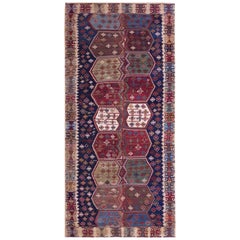 Antique village turc Kilim 5' 0""" x 10' 8"" 