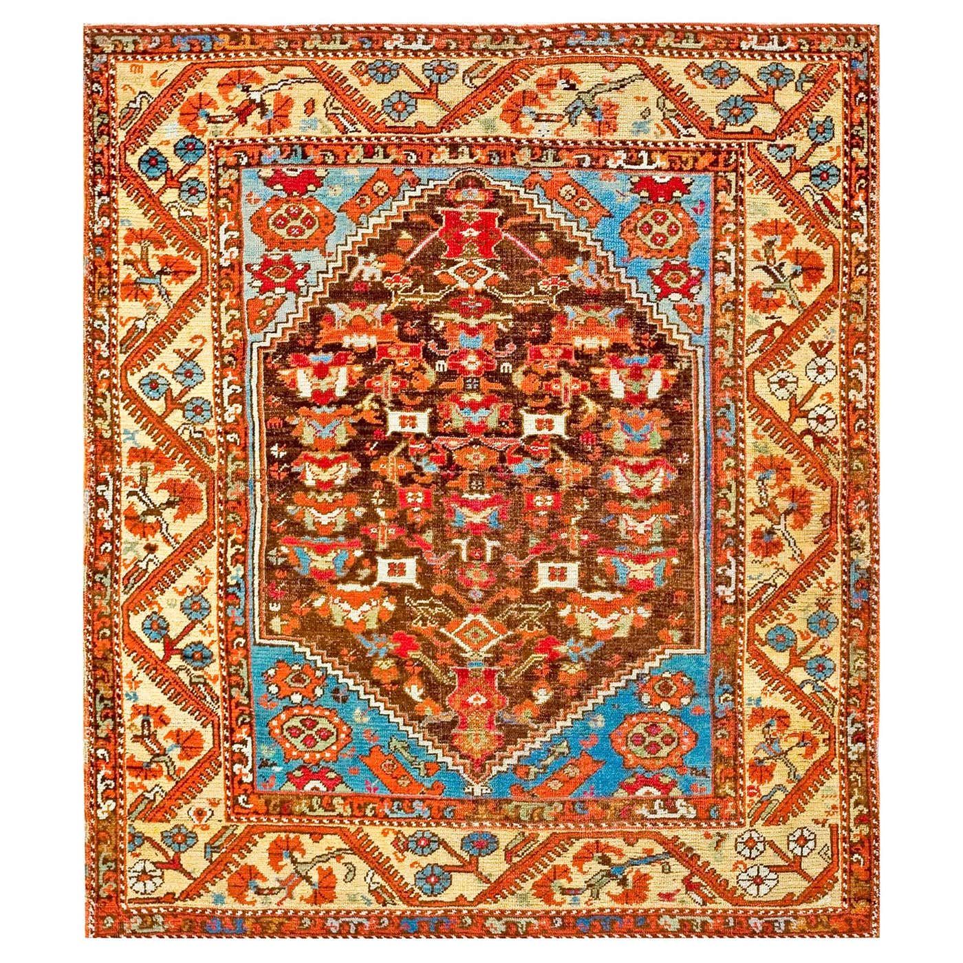 Early 19th Century Turkish Anatolian Kula Carpet ( 4'6