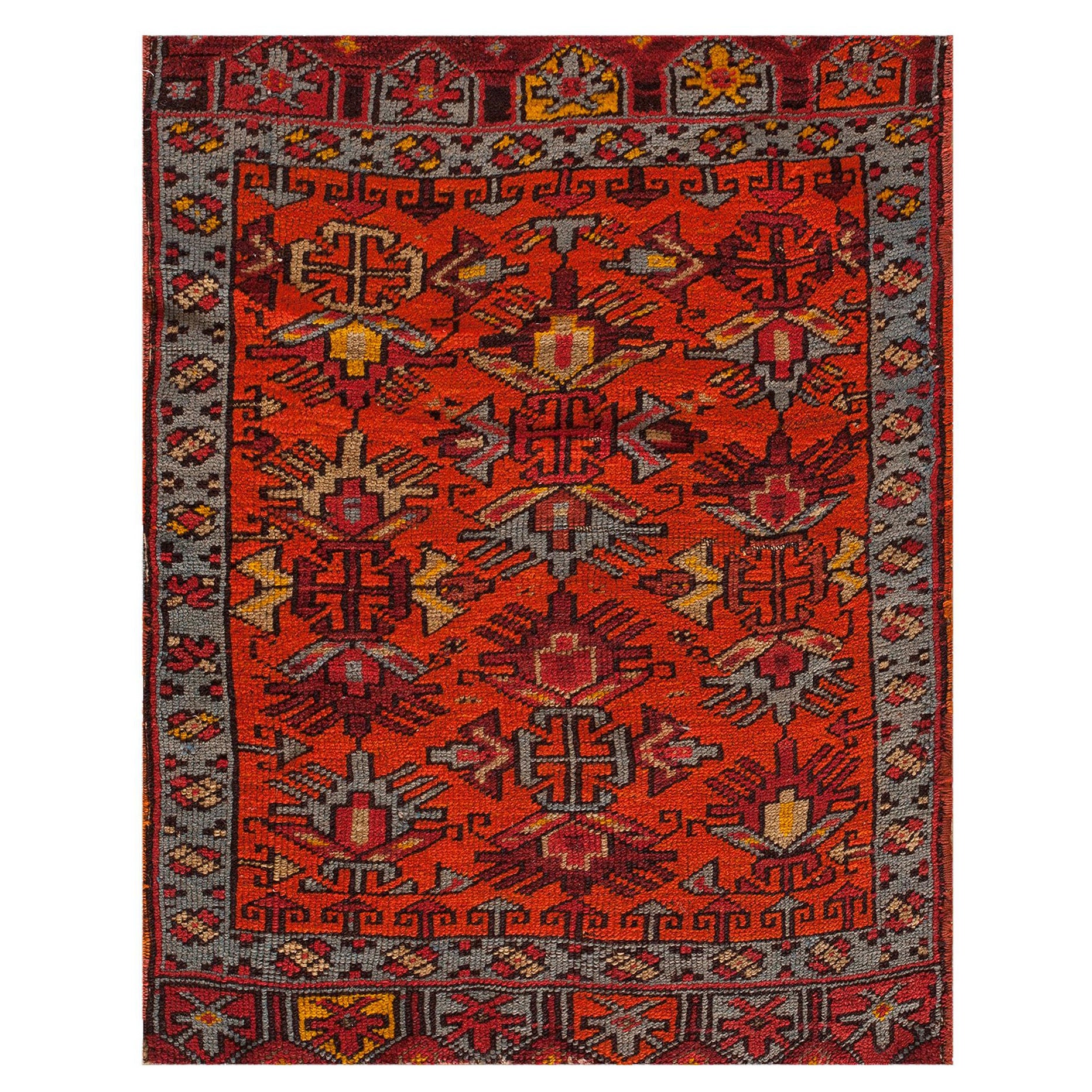 Antiker türkischer Dorfteppich 2' 0"" x 2' 7"""