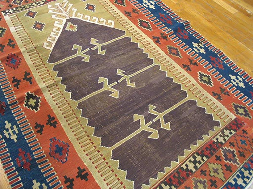 Late 19th Century Antique Turkish Village Rug For Sale