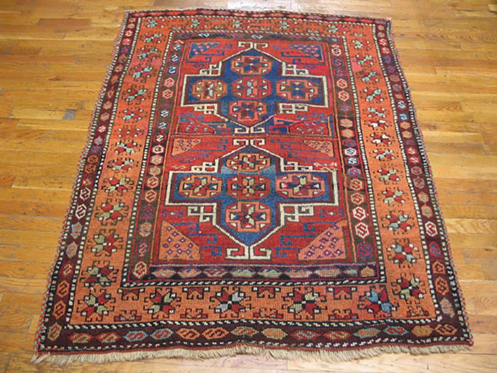 Tribal 19th Century Turkish Anatolian Yuruk Carpet ( 4'3